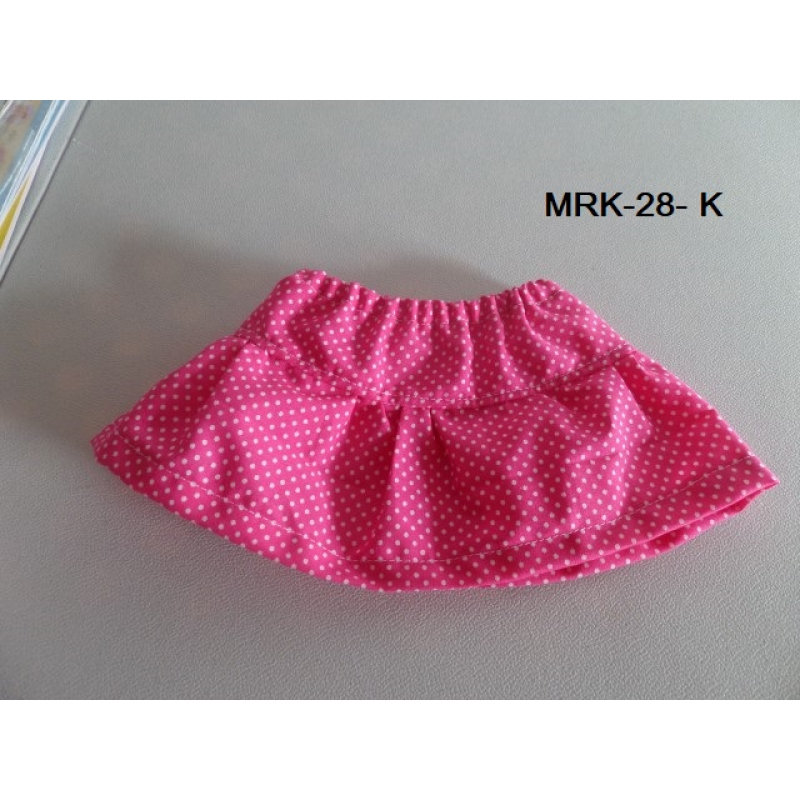 Rokje fuchia met stippen